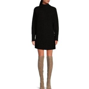 Gianni Bini Black Turtleneck Long Sleeve Sweater Dress